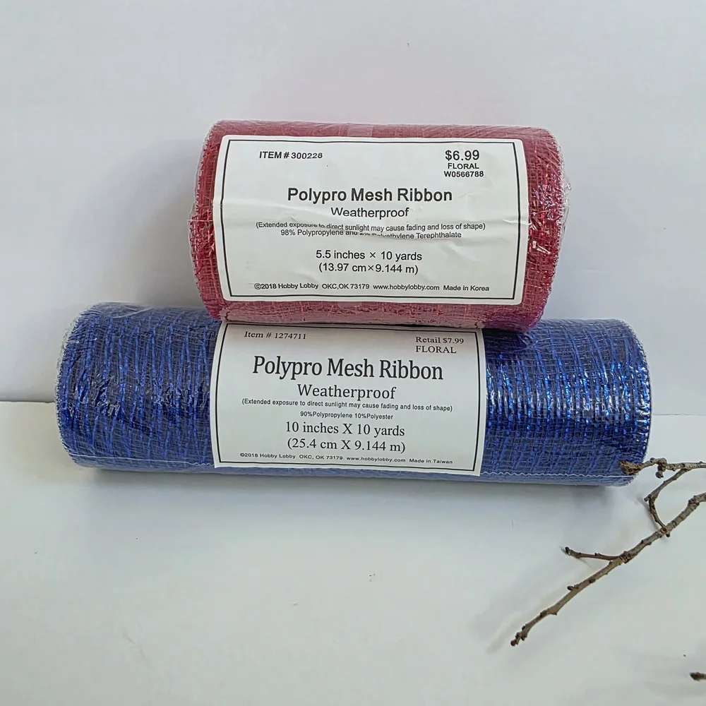 Polypro Mesh Ribbon Set - Red and Blue - Picture 10 of 10